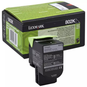 toner original Lexmark 802K (80C20K0) noir