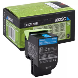 toner original Lexmark 802SC (80C2SC0) cyan