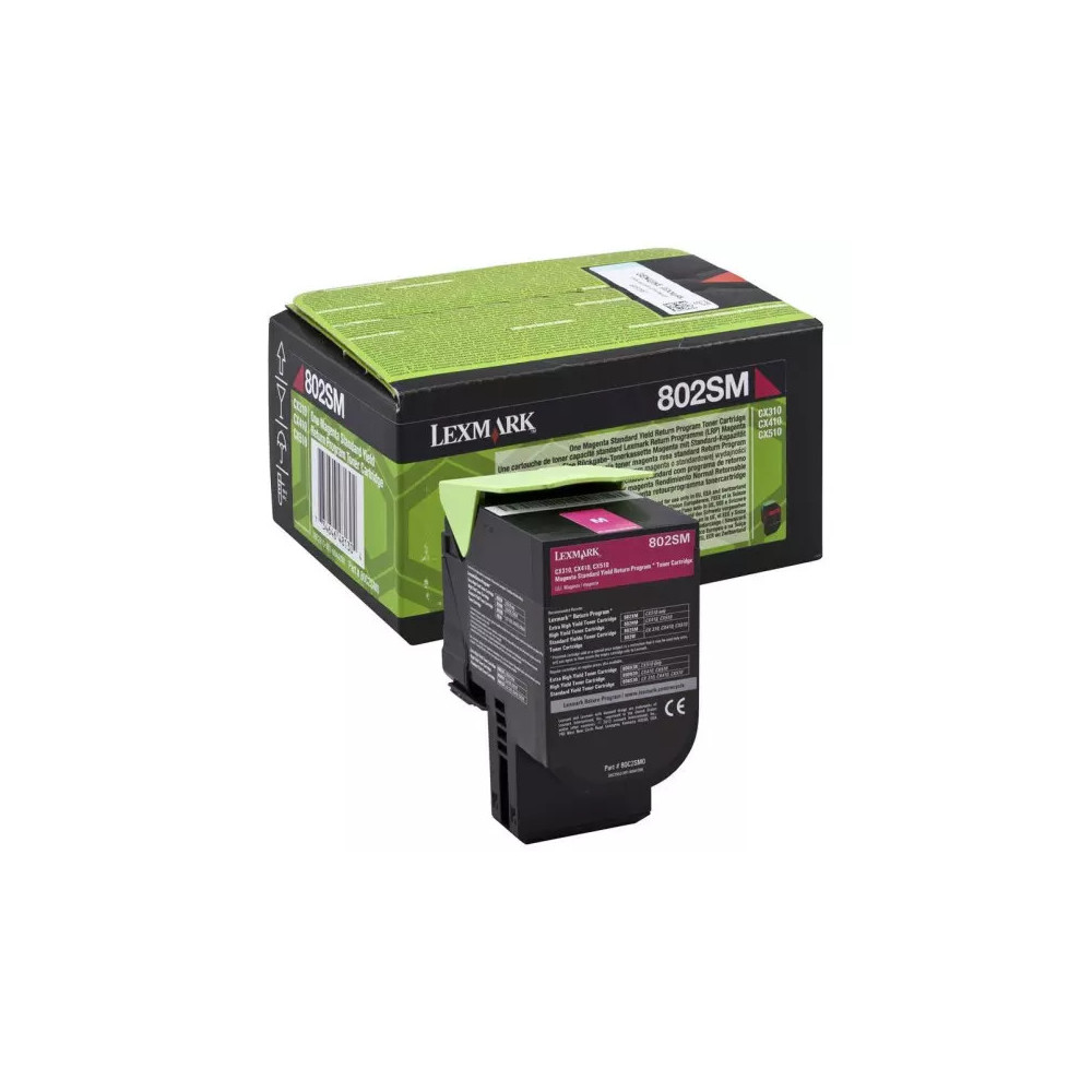 toner original Lexmark 802SM (80C2SM0) magenta