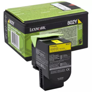 toner original Lexmark 802Y (80C20Y0) jaune