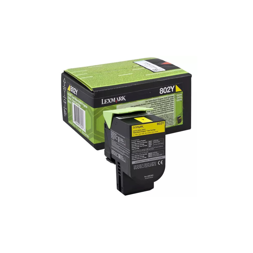 toner original Lexmark 802Y (80C20Y0) jaune