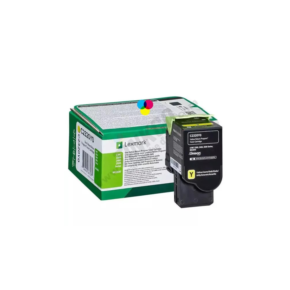 toner original Lexmark C2320Y (C2320Y0) jaune