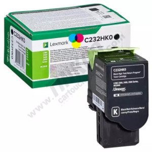 toner original Lexmark C232HK (C232HK0) noir