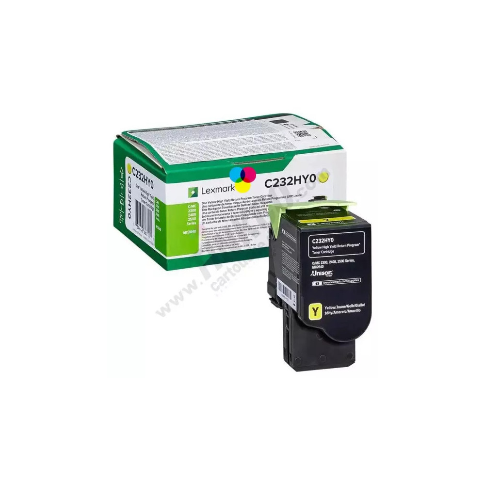 toner original Lexmark C232HY (C232HY0) jaune