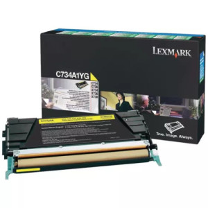 toner original Lexmark C734AY (0C734A1YG) jaune