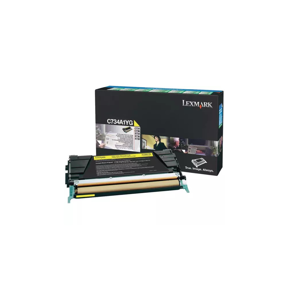 toner original Lexmark C734AY (0C734A1YG) jaune
