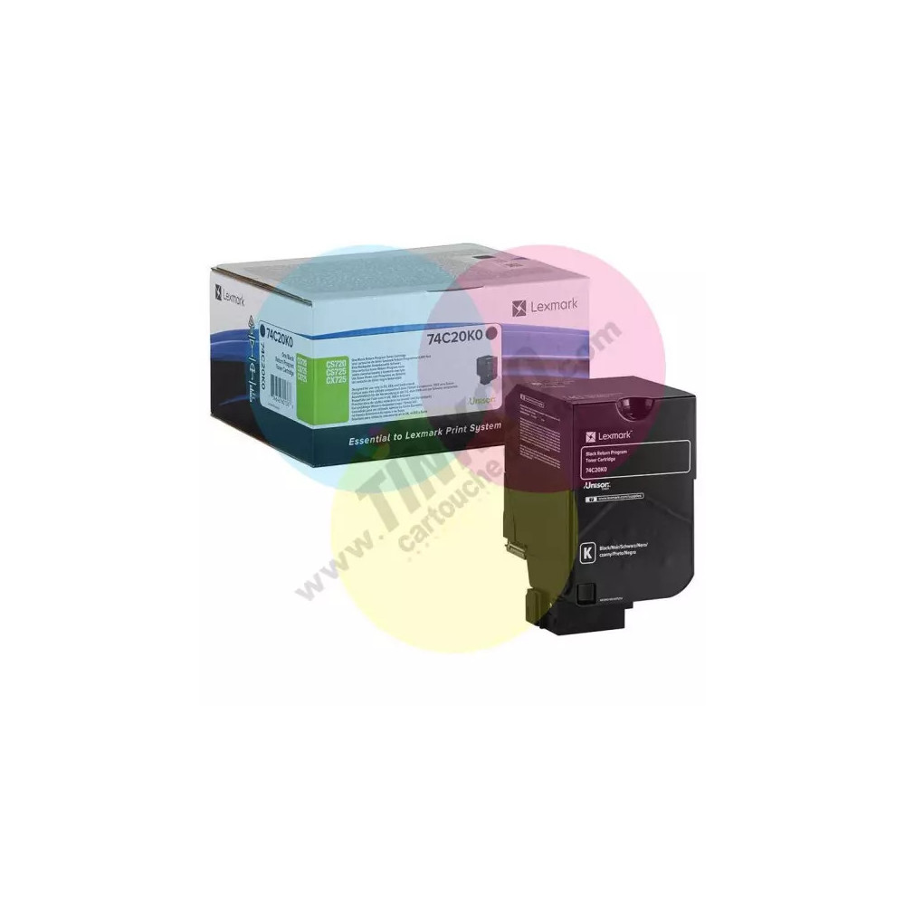 toner original Lexmark CS720/ CS725 (74C20K0) noir