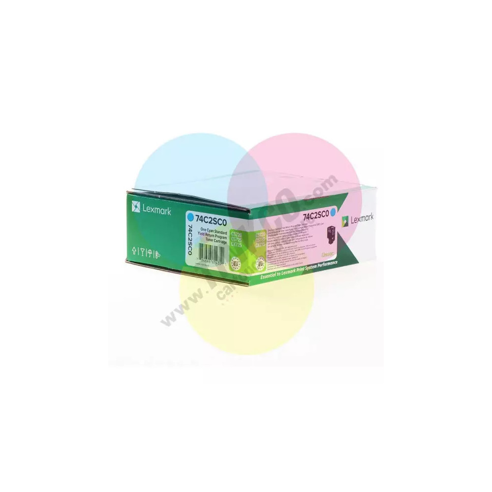 toner original Lexmark CS720/ CS725 (74C2SC0) cyan