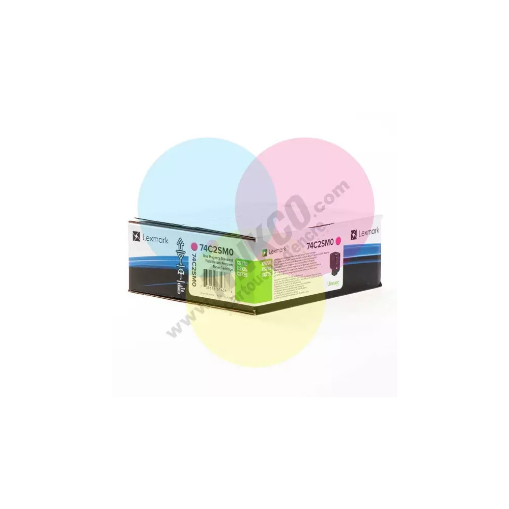 toner original Lexmark CS720/ CS725 (74C2SM0) magenta