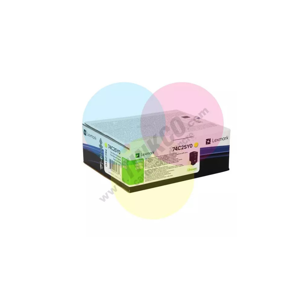 toner original Lexmark CS720/ CS725 (74C2SY0) jaune