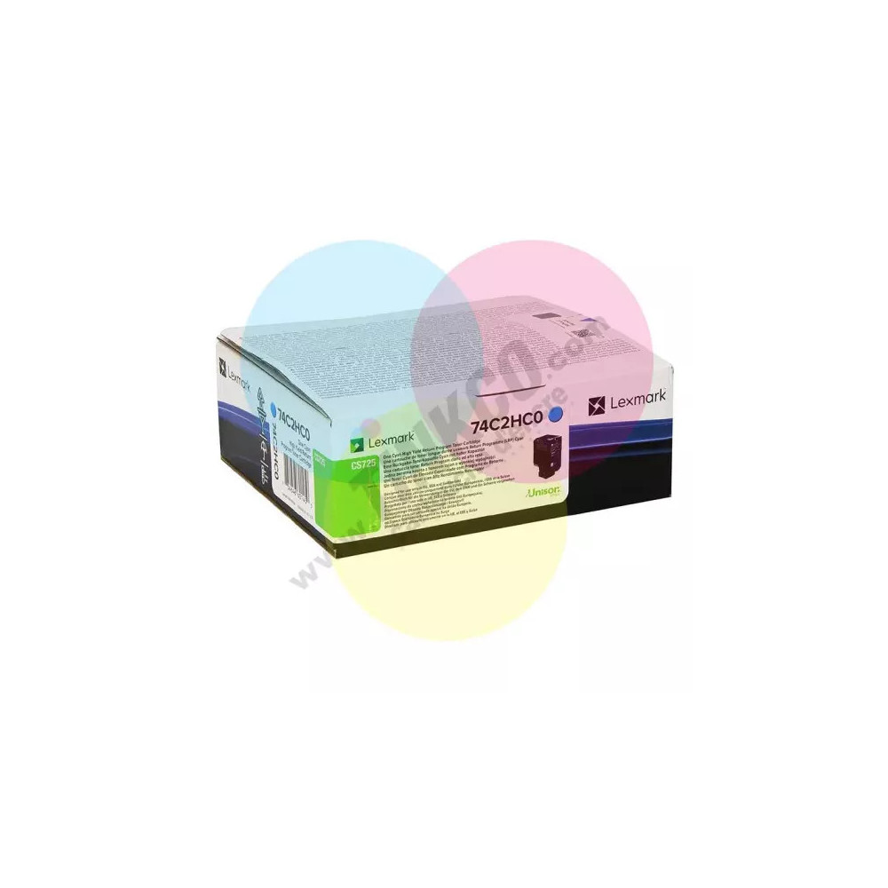 toner original Lexmark CS725 (74C2HC0) cyan