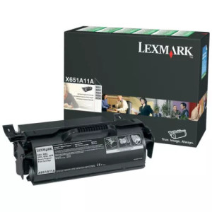 toner original Lexmark X651A (X651A11E) noir