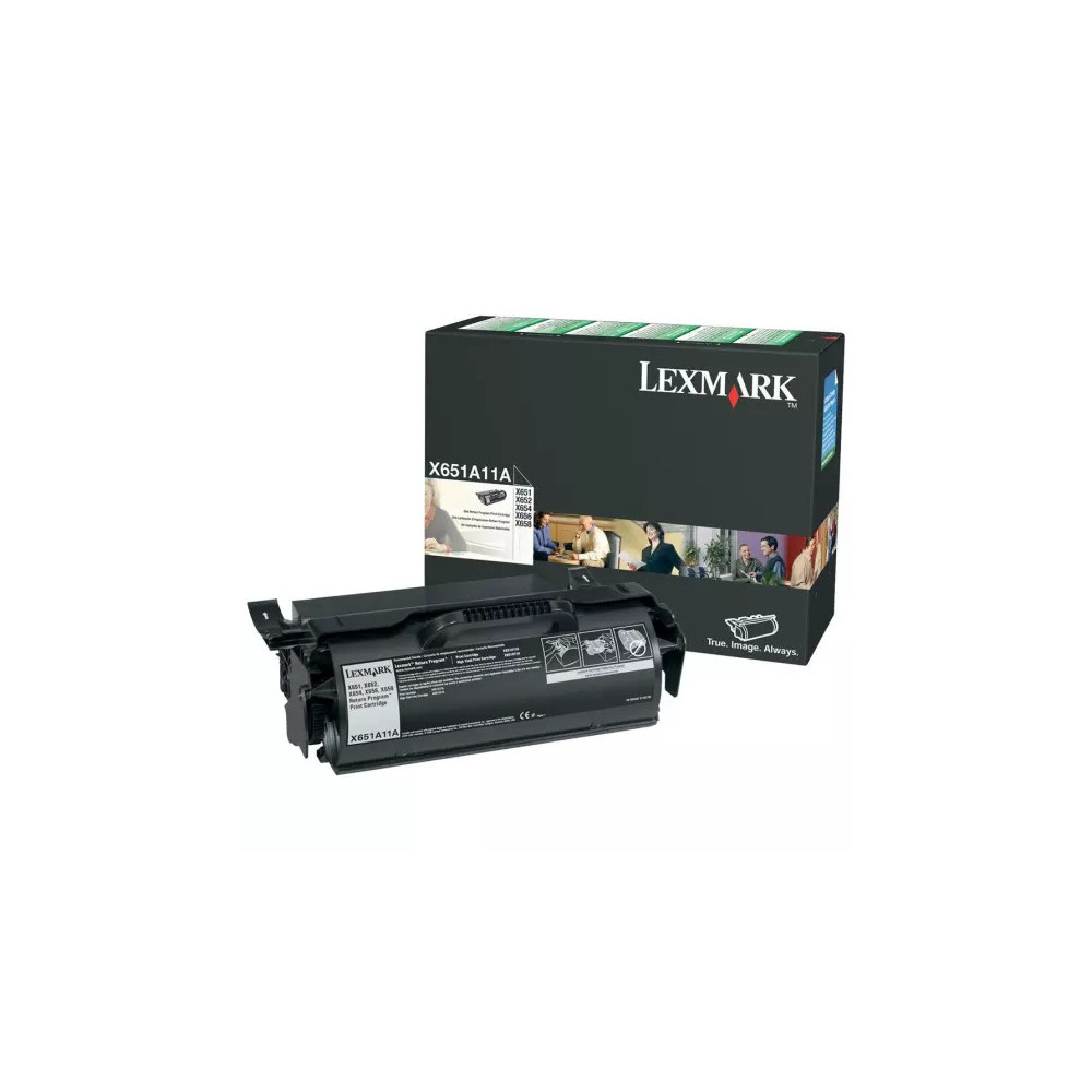 toner original Lexmark X651A (X651A11E) noir