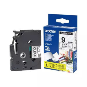 Cassette à ruban Brother TZe-131 12mm noir/transparent