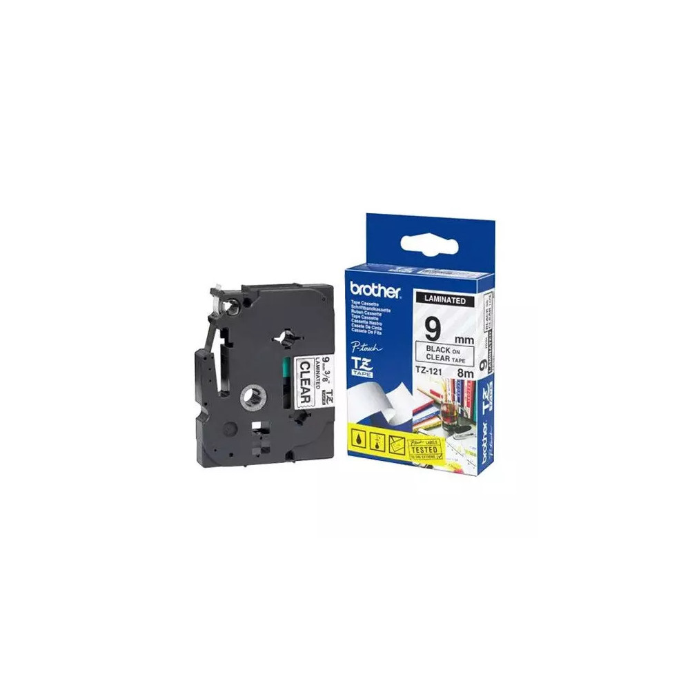 Cassette à ruban Brother TZe-131 12mm noir/transparent