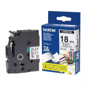 Cassette à ruban Brother TZe-151 24mm noir/transparent