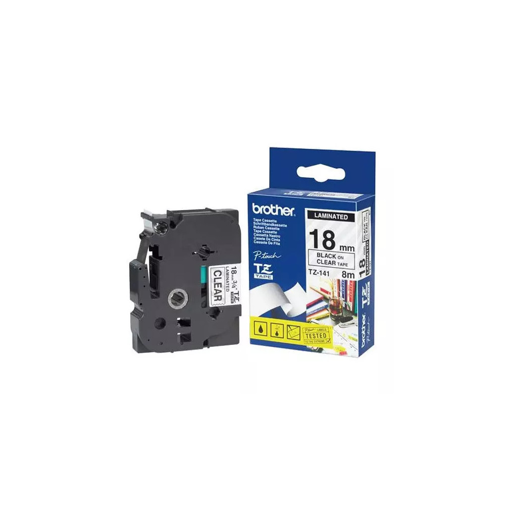 Cassette à ruban Brother TZe-151 24mm noir/transparent