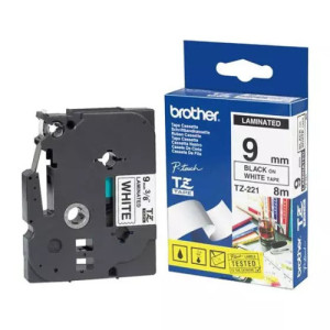 Cassette à ruban Brother TZe-222 9mm rouge/blanc