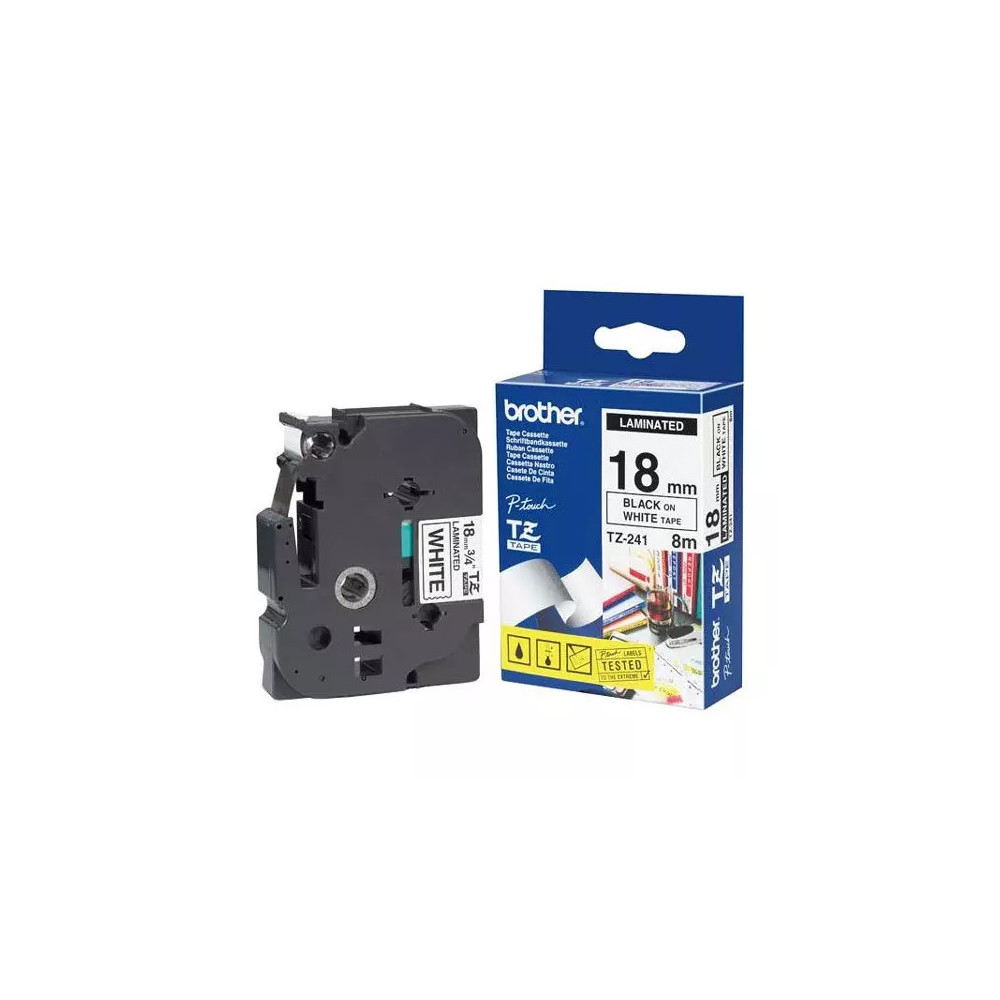 Cassette à ruban Brother TZe-251 24mm noir/blanc