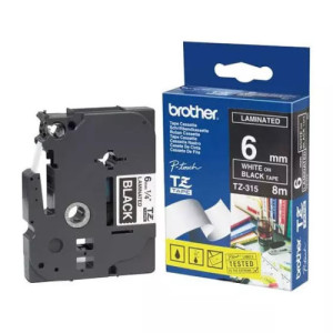 Cassette à ruban Brother TZe-325 9mm blanc/noir