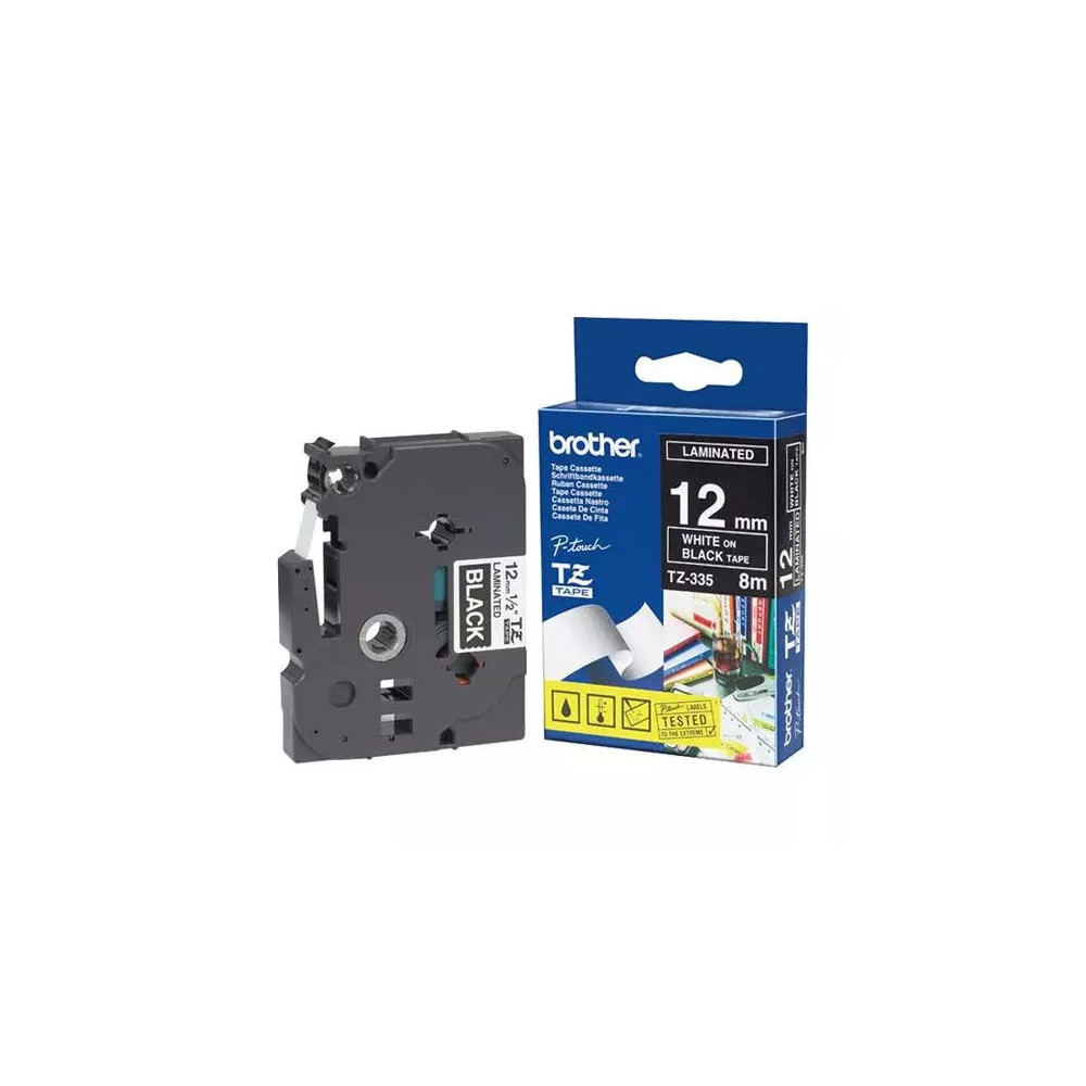 Cassette à ruban Brother TZe-435 12mm blanc/rouge