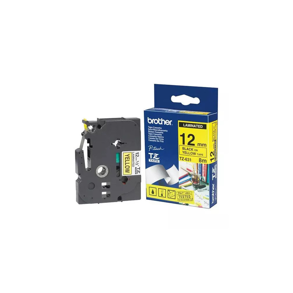 Cassette à ruban Brother TZe-731 12mm noir/vert