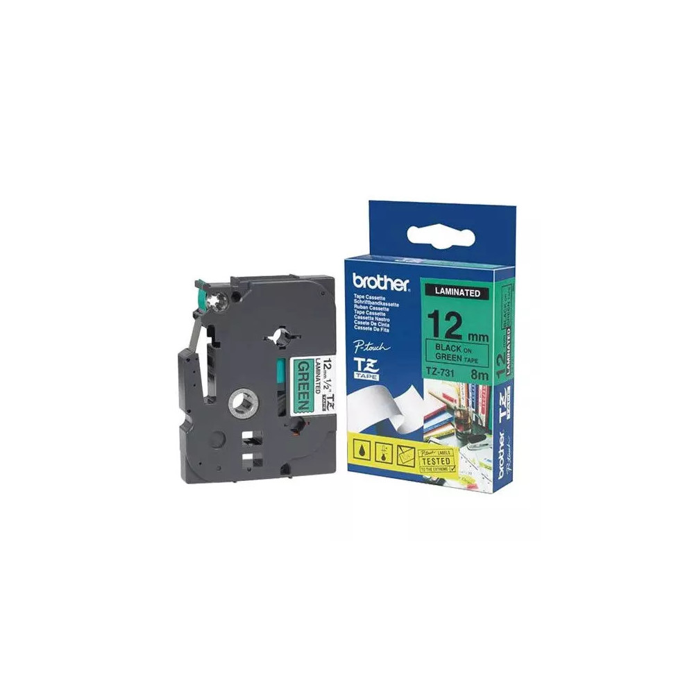 Cassette à ruban Brother TZe-FX231 12mm noir/blanc