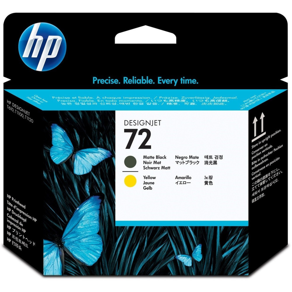 Têtes d'impression noir mat et jaune HP72 (C9384A)
