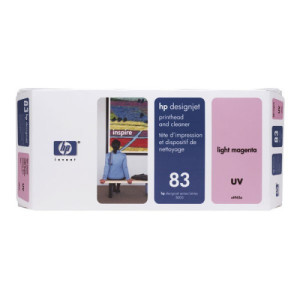 Tête d'impression et dispositif de nettoyage magenta clair UV HP 83 (C4965A)