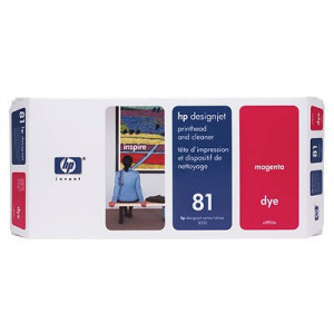 Tête d'impression et dispositif de nettoyage de tête d'impression magenta HP 81 (C4952A)